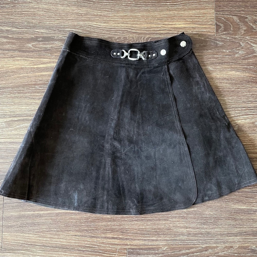 Vintage 1960's Leather Mini Skirt from Germany